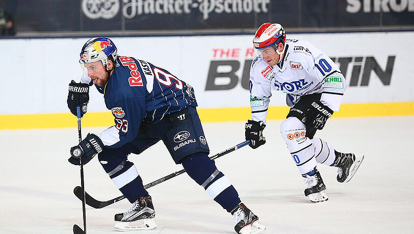 Ist beim EHC Red Bull München zum Nationalspieler gereift: Maximilian Kastner (l.). Ist beim EHC Red Bull München zum Nationalspieler gereift: Maximilian Kastner (l.).