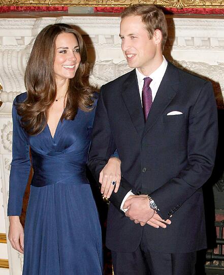 Prinz William und Kate Middleton bei der Bekanntgabe ihrer Verlobung 2010