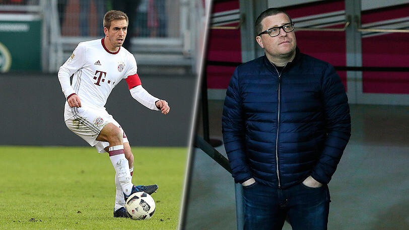 Philipp Lahm (l.) beendet seine Karriere und wird vorerst nicht Sportdirektor beim FC Bayern - diesen Posten könnte jedoch möglicherweise Max Eberl übernehmen.