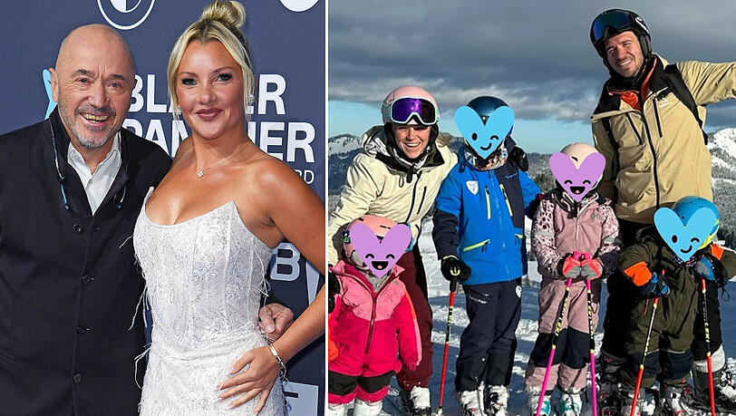 Christian Neureuther posierte beim "Blauen Panther" mit Evelyn Burdecki und sprach über seine beiden Kinder und fünf Enkelkinder.