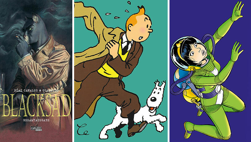 Privatdetektiv John Blacksad, Tim und Struppi oder Supergirl Yoko Tsuno: Comics lassen sich nicht in eine Schublade stecken. Privatdetektiv John Blacksad, Tim und Struppi oder Supergirl Yoko Tsuno: Comics lassen sich nicht in eine Schublade stecken.