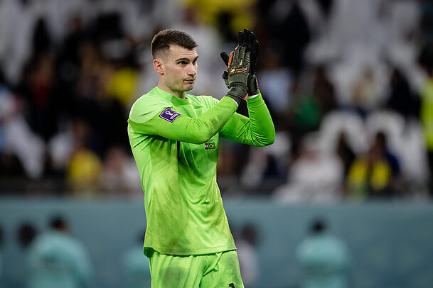 Wäre auch in der Champions League spielberechtigt: Kroatiens Torhüter Dominik Livakovic.