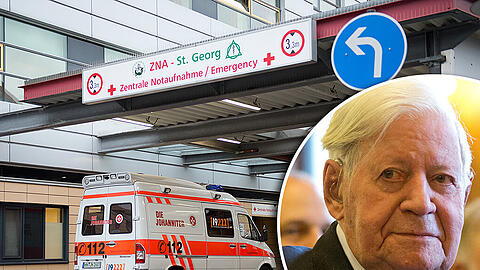 Seit Dienstag liegt Altkanzler Helmut Schmidt in der Asklepios-Klinik im Stadtteil St. Georg in Hamburg