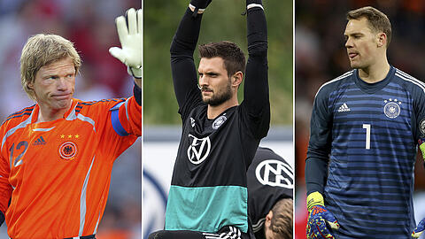 Beim FC Bayern und in der Nationalmannschaft im Tor: Oliver Kahn, Sven Ulreich und Manuel Neuer.