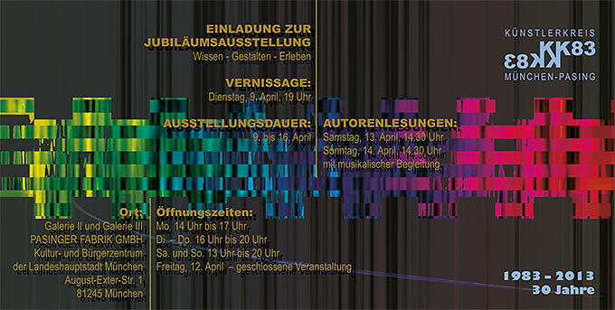 Die Einladung zur Jubiläumsausstellung des KK83.