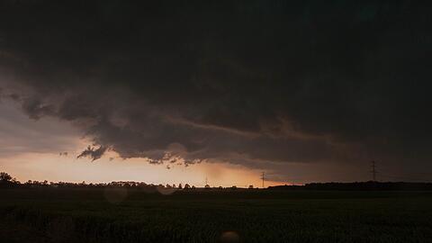 Ein Unwetter braute sich über Niedersachsen zusammen.