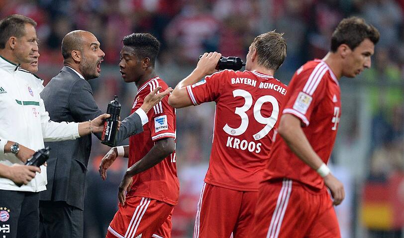 Pep Guardiola: Voller Körpereinsatz, auch auf der Trainerbank.