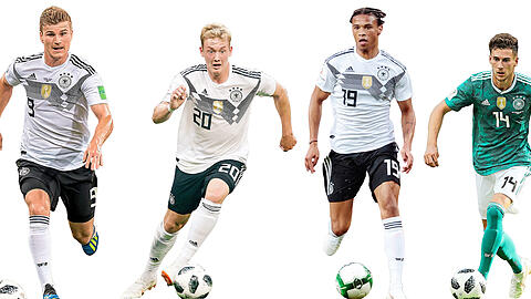 Stars der Zukunft: Timo Werner, Julian Brandt, Leroy Sané, Leon Goretzka.