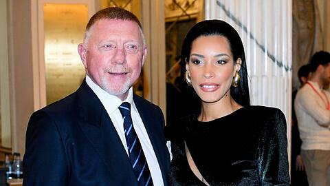 Boris Becker mit Lilian de Carvalho Monteiro beim Olympia-Empfang im Teatro alla Scala.