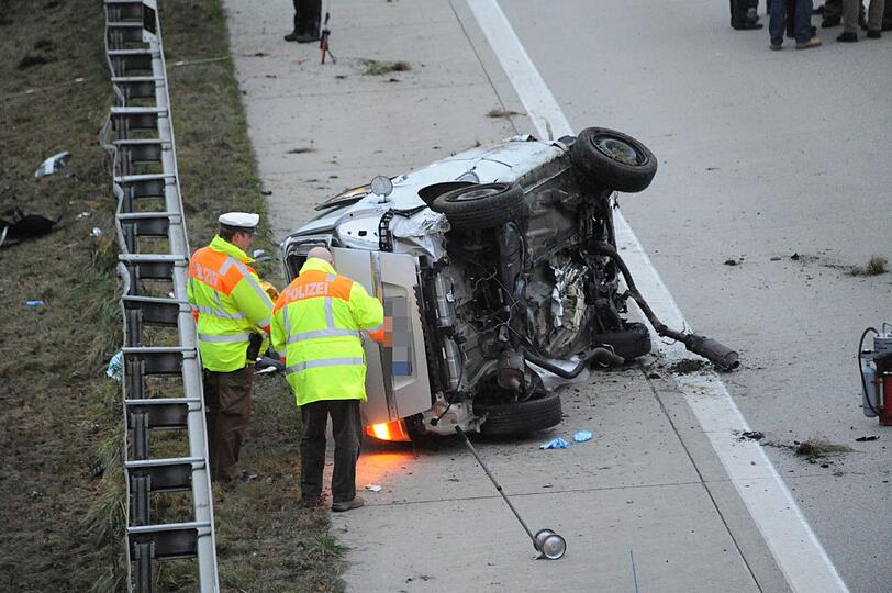 Die Unfallstelle auf der A 92 nahe Unterschleißheim.