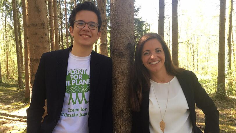 Seite an Seite für Baumschutz: Felix Finkbeiner und Kristina Frank.