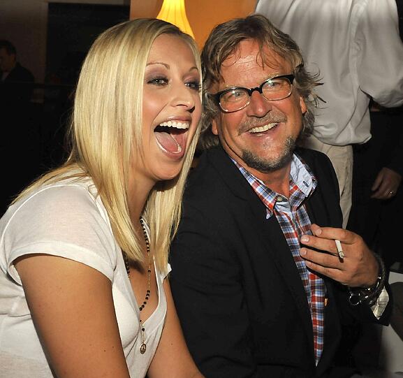 Verena Kerth und Filmproduzent Martin Krug feiern bei der BMW Open Players Night am 04.05.2009.