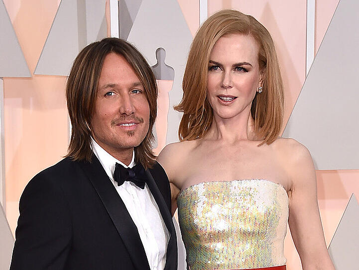 Keith Urban und seine Frau Nicole Kidman bei der 87. Oscar-Verleihung in Los Angeles