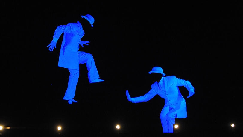 Das Duo Les Chapeaux Blancs.