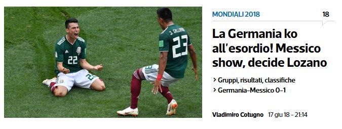 Die "Tuttsport" aus Italien spricht von einer mexikanischen Show.