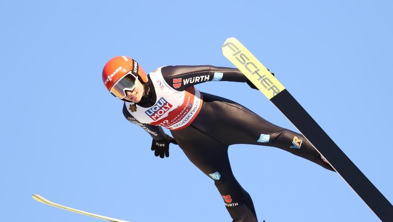 Katharina Althaus in Aktion.
