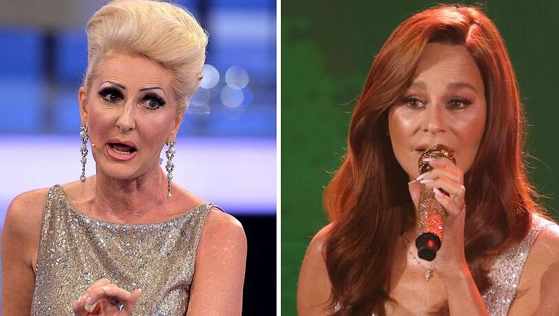 D&eacute;sir&eacute;e Nick (links) stichelt gegen Andrea Berg.