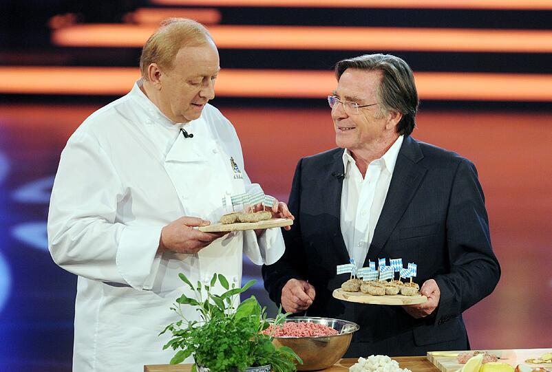 Der Koch Alfons Schuhbeck (l) und der Schauspieler Elmar Wepper