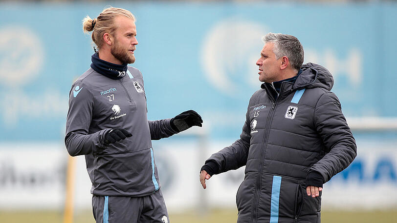 Neu-Löwe Christian Gytkjaer bei seinem ersten 1860-Training.