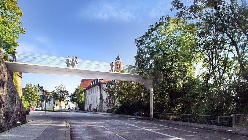 So soll die Fußgängerbrücke aussehen. Doch wann wird sie fertig sein?