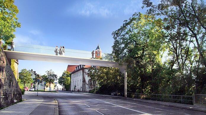 So soll die Fußgängerbrücke aussehen. Doch wann wird sie fertig sein?