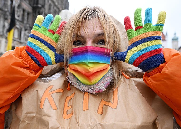 Bilder vom Ostermarsch am Samstag in München.