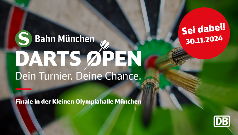 Werden Sie Teil der "S-Bahn Darts Open" und seien Sie am 30.November live dabei.