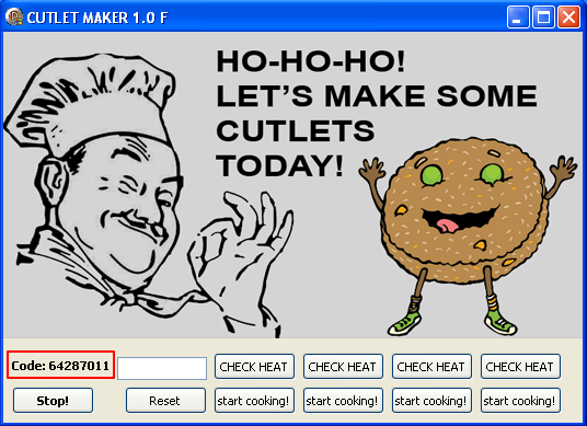 Ein Screenshot der Schadsoftware "Cutlet Maker"