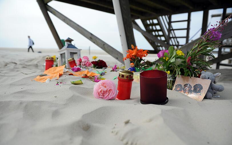 Der Spielplatz auf der Nordseeinsel Amrum ist zur Gedenkstätte geworden.