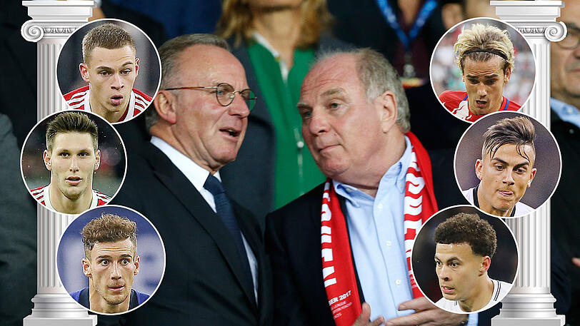 Planen die Zukunft des FC Bayern: Präsident Hoeneß und Vorstandsboss Rummenigge (l.). Eine zweigleisige Strategie soll helfen.