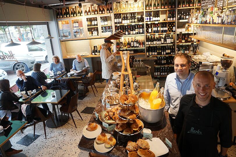 Marks Feinkost am Kufsteiner Platz: Mit allem, was das Herz der Gäste zum Frühstück und mittags begehrt.