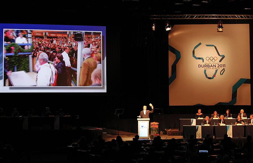 Beckenbauer, Witt, Ude, Wulff und Co.: Die Bilder von Münchens Präsentation vor dem IOC in Durban.