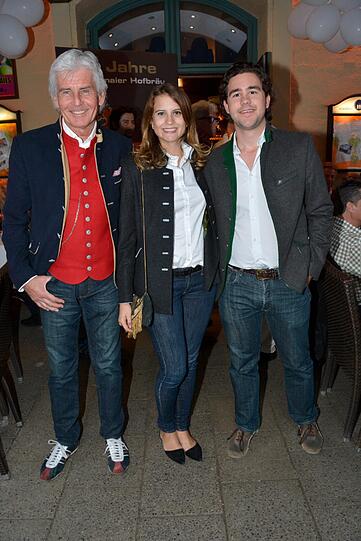 Frederic Meisner mit Tochter Jennifer und Freund Jonas H.
