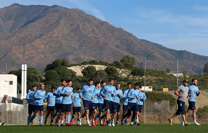 Die Löwen genießen die guten Bedingungen im Trainingslager in Estepona.