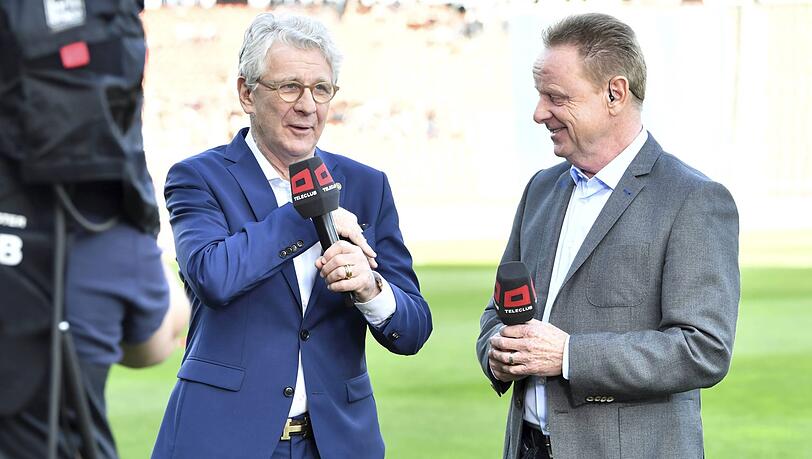 Ex-Kommentator und TV-Experte: Marcel Reif (li.), bei einem Spiel in der Schweizer Super League. Ex-Kommentator und TV-Experte: Marcel Reif (li.), bei einem Spiel in der Schweizer Super League.