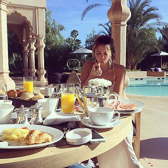 Traum-Frühstück im Traum-Urlaub: Mandy Capristo im Luxus-Hotel in Marrakesch