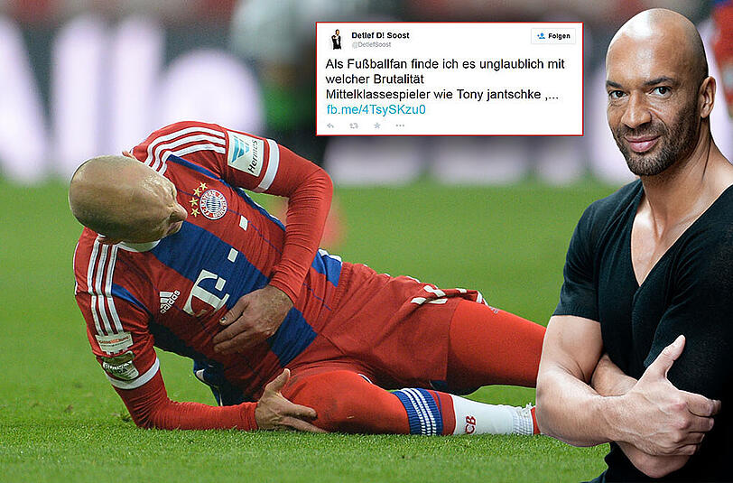 Nach seinem Facebook-Post zum Foul an Arien Robben erntete Detlef D! Soost einen regelrechten Shitstorm.