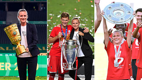 Auch sie hat einen entscheidenen Anteil vom gewonnenen Triple: Bayerns Teammanagerin Kathleen Krüger.