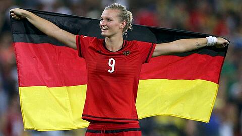 Ein Bild, das Fußballfans bald vermissen werden: Alexandra Popp im Trikot der deutschen Nationalmannschaft.