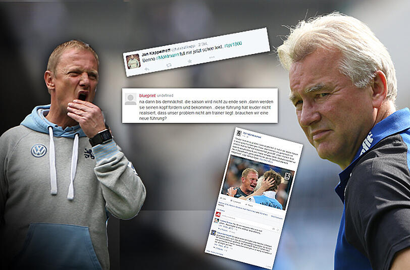 Der alte und der neue Löwen-Trainer: Viele Fans trauern Torsten Fröhling (l.) nach. Die Begeisterung für Benno Möhlmann hält sich noch in Grenzen.