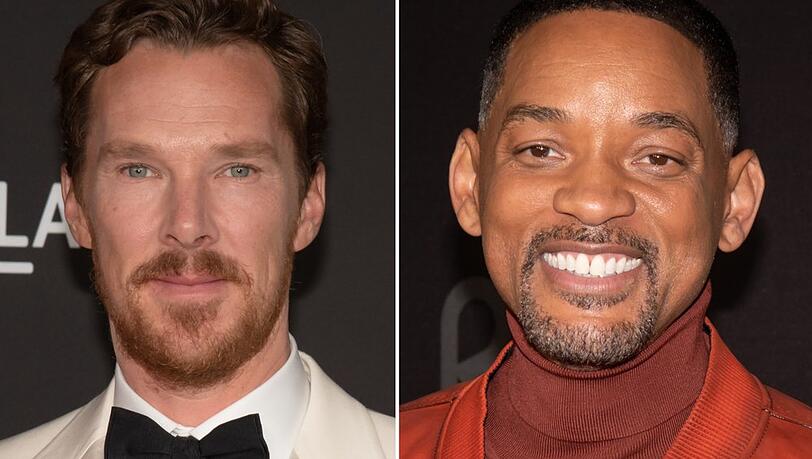 Benedict Cumberbatch (li.) und Will Smith waren 2022 beide für den Oscar als bester Hauptdarsteller nominiert. Benedict Cumberbatch (li.) und Will Smith waren 2022 beide für den Oscar als bester Hauptdarsteller nominiert.