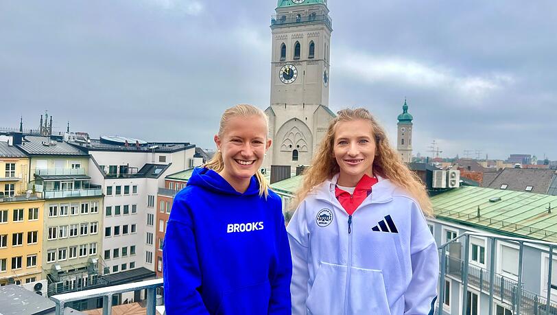 Mit Nina Voelckel (l.) und Kristina Hendel treffen zwei der derzeit schnellsten Läuferinnen Deutschlands beim Marathon München 2025 aufeinander. Mit Nina Voelckel (l.) und Kristina Hendel treffen zwei der derzeit schnellsten Läuferinnen Deutschlands beim Marathon München 2025 aufeinander.