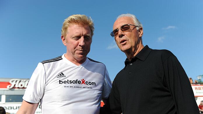 Boris Becker und Franz Beckenbauer.