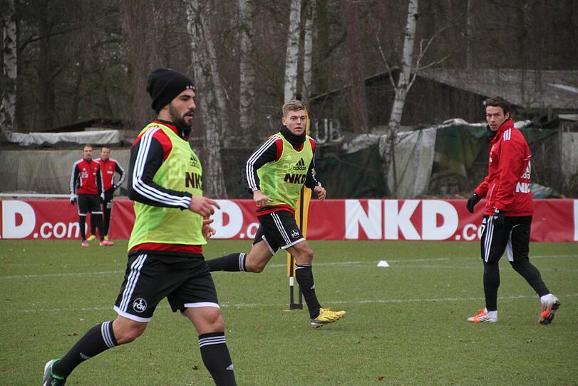 Neuzugang Muhammed Ildiz bei seinem ersten Training für den Club.