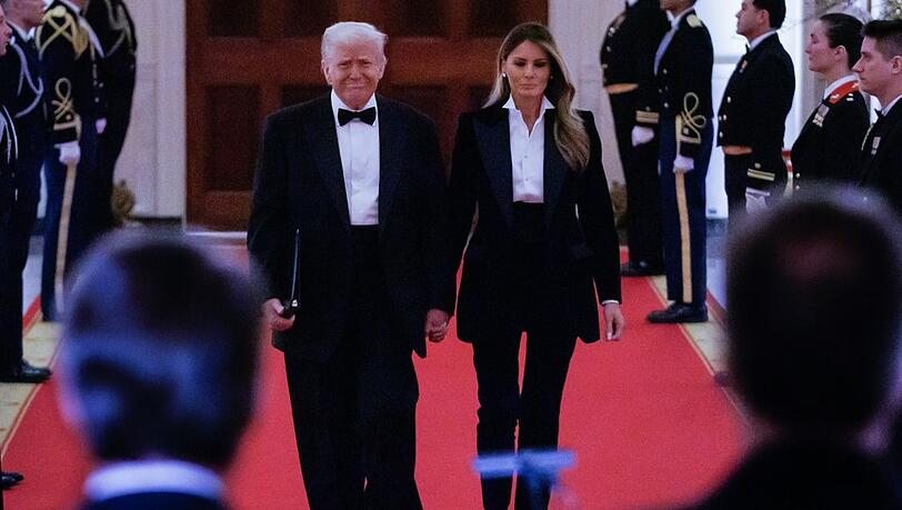 Seltener Auftritt seit der Amtseinführung im Januar: Am 22. Februar begleitete Melania Trump ihren Mann zum National Governors Association Dinner im Weißen Haus.