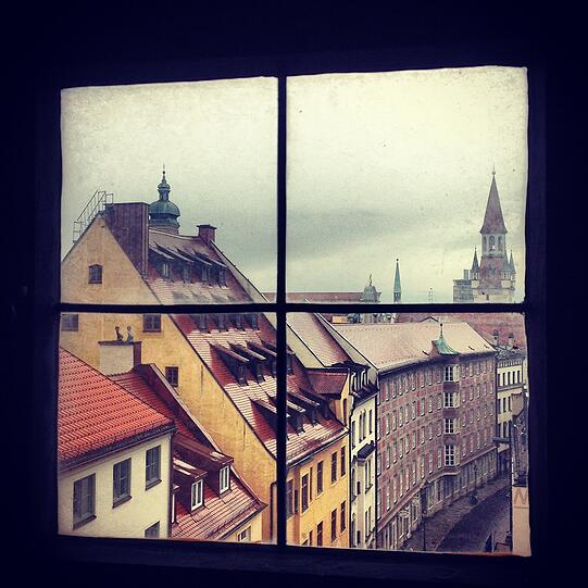 Ein Blick aus dem Dachstuhl des Alten Hofs.