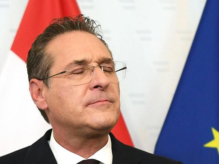 Heinz-Christian Strache bei der Ankündigung seines Rücktritts als Vizekanzler und FPÖ-Chef.