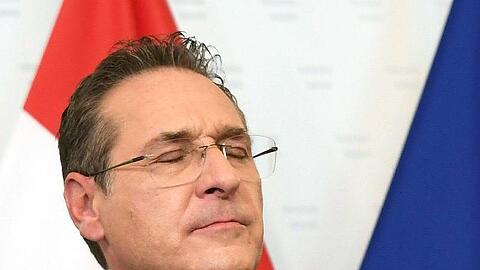 Heinz-Christian Strache bei der Ankündigung seines Rücktritts als Vizekanzler und FPÖ-Chef.