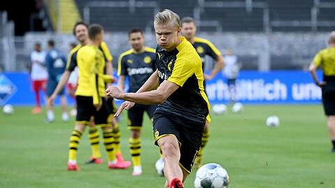 Nimmt gegen Düsseldorf vorerst auf der Bank Platz: BVB-Torjäger Erling Haaland.