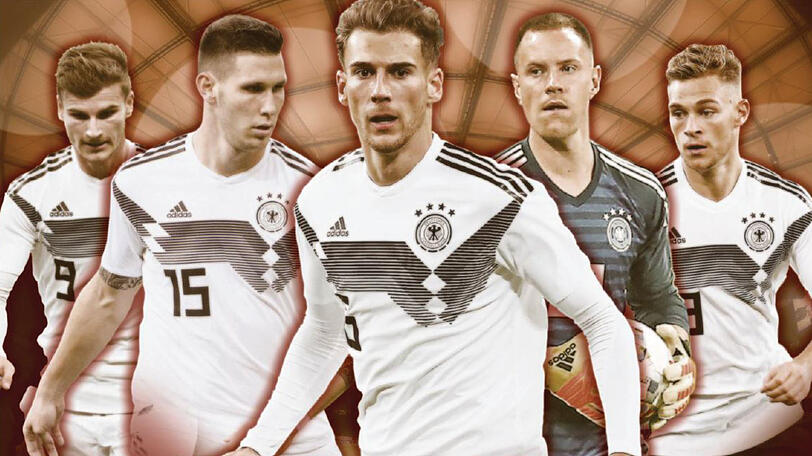 Zukünftige Führungsfiguren im deutschen Fußball (v.l.): Timo Werner, Niklas Süle, Leon Goretzka, Marc-André ter Stegen und Joshua Kimmich.